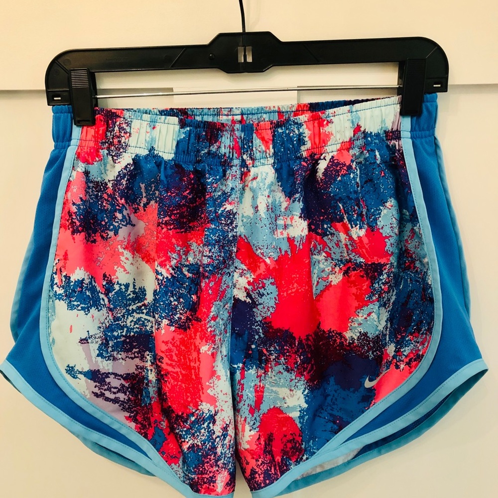 NIKE Dri-Fit runners shorts pink blue splash sz M